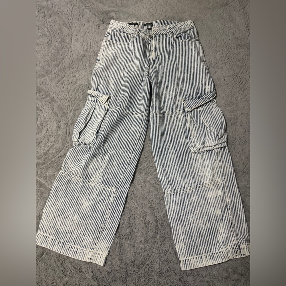 Wild Fable striped cargo wide leg jeans size 8